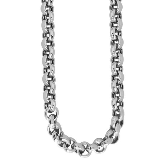 45cm Belcher Link Necklace in 9ct White Gold
