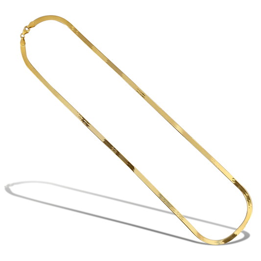 45cm Herringbone Link Chain in 9ct Yellow Gold
