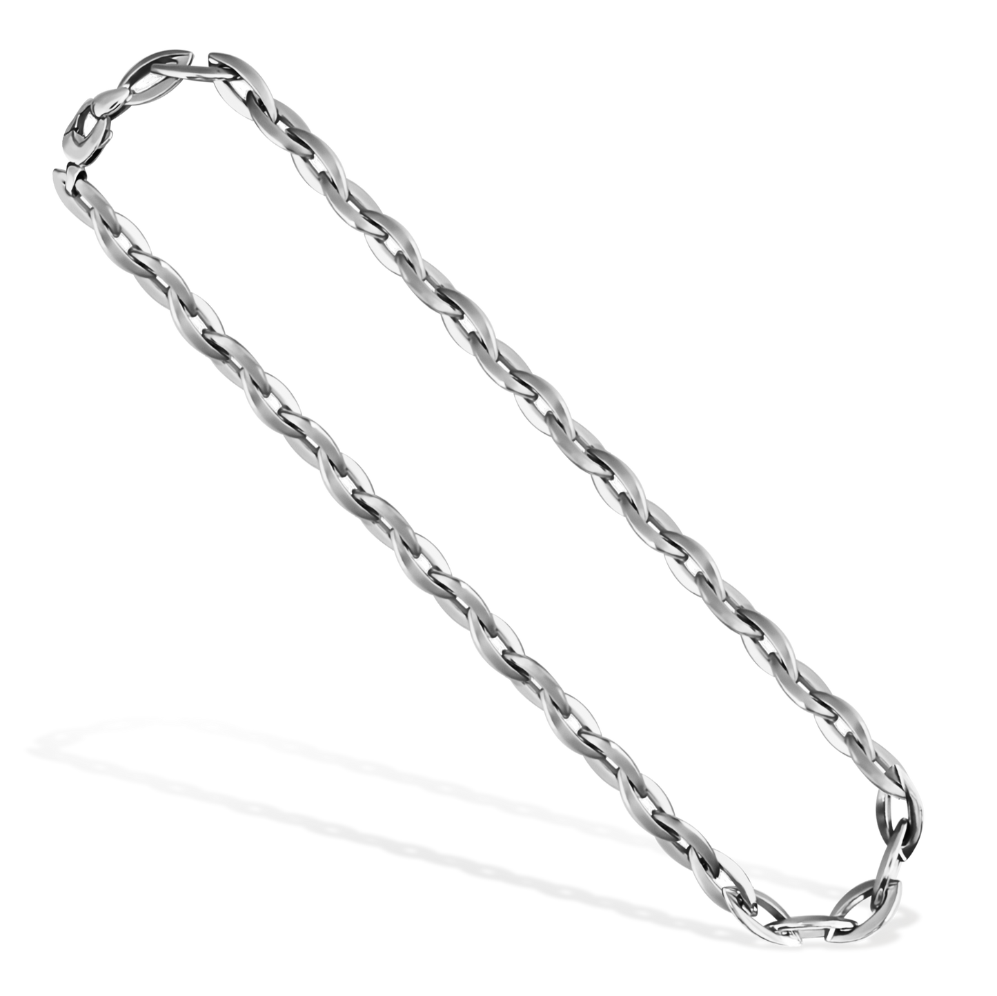50cm Marquise Link Chain in 9ct White Gold