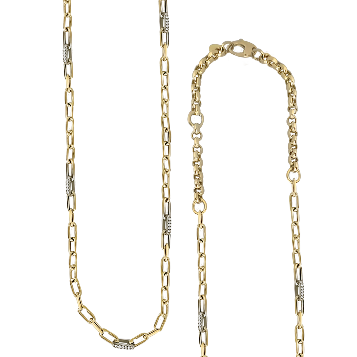 45cm Belcher Paperclip Link Chain in 9ct Yellow Gold
