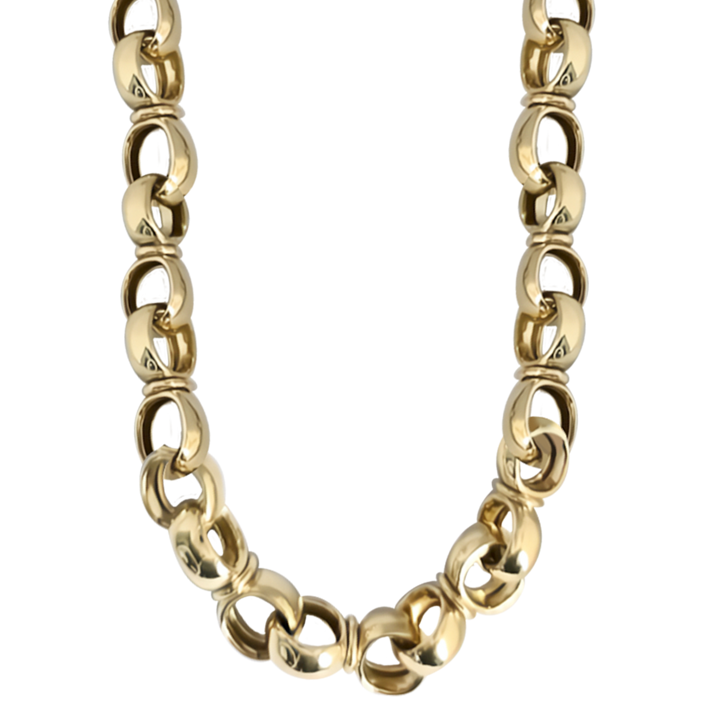 50cm Linked Belcher Link Chain in 9ct Yellow Gold