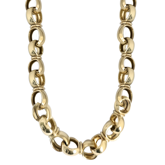 50cm Linked Belcher Link Chain in 9ct Yellow Gold