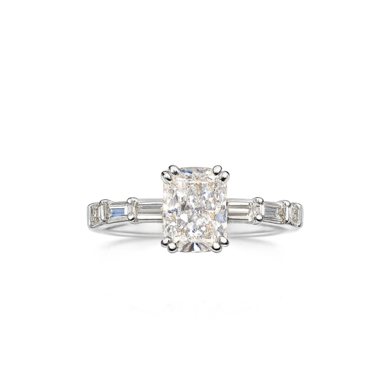 9ct White Gold 1.50ct Cushion Cut Lab Grown Diamond Ring