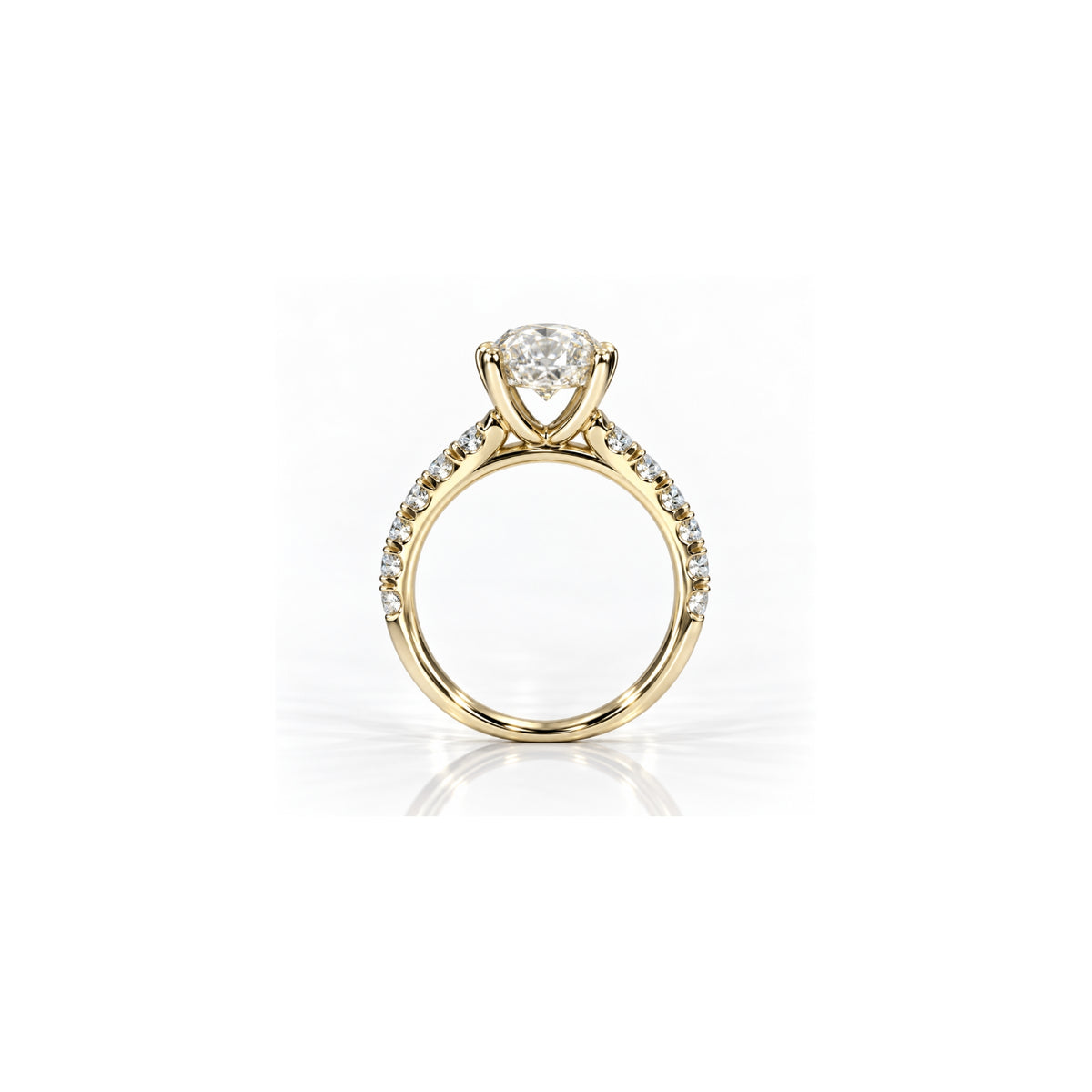9ct Yellow Gold 2.50ct Oval Lab Grown Diamond Ring