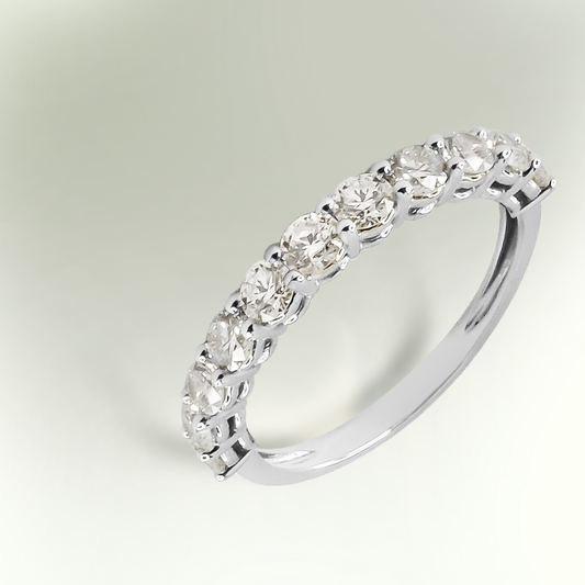 0.25ct Lab-Grown Diamond Half Eternity Band in 9ct White Gold