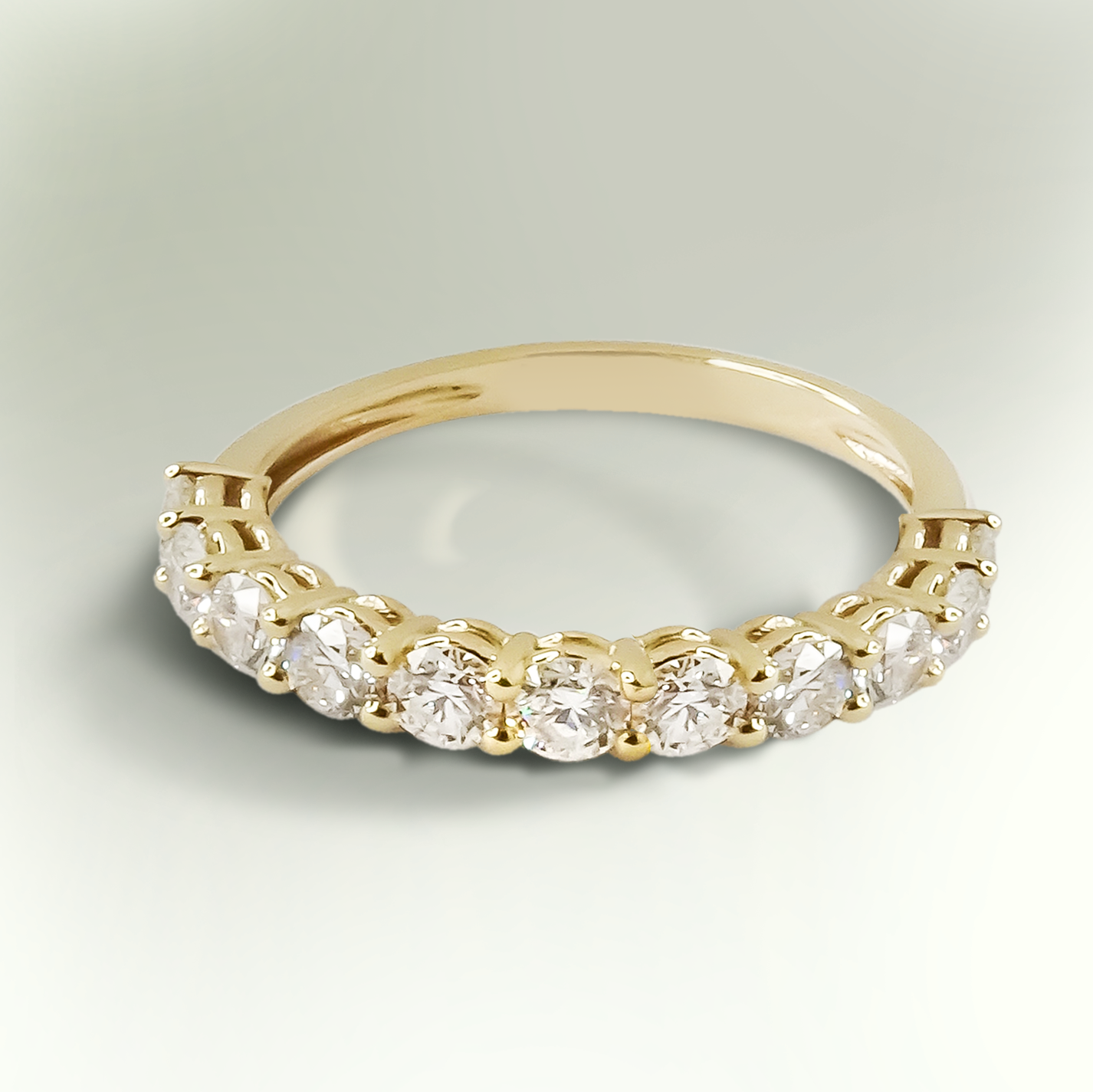 0.25ct Lab-Grown Diamond Half Eternity Band in 9ct Yellow Gold