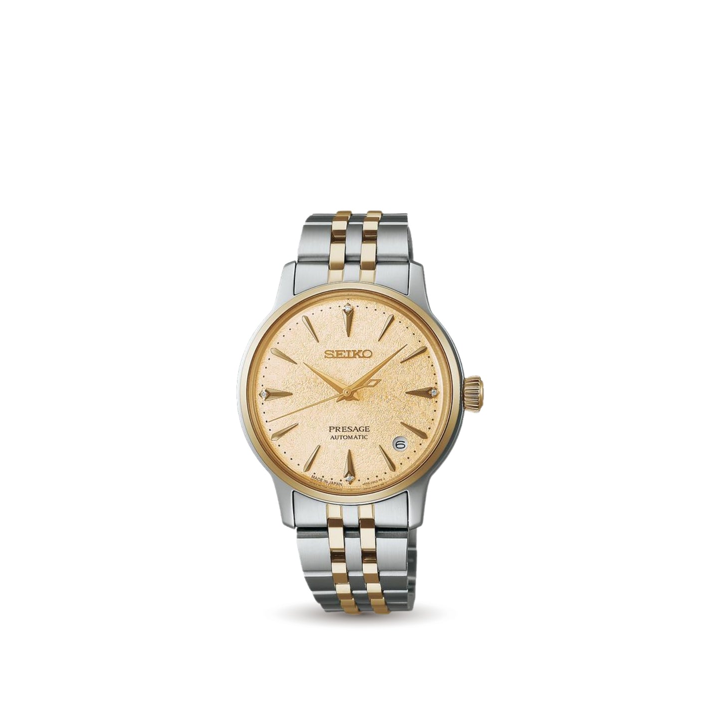 Ladies Two Tone Diamond Seiko Presage Automatic Watch