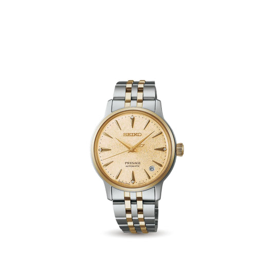 Ladies Two Tone Diamond Seiko Presage Automatic Watch