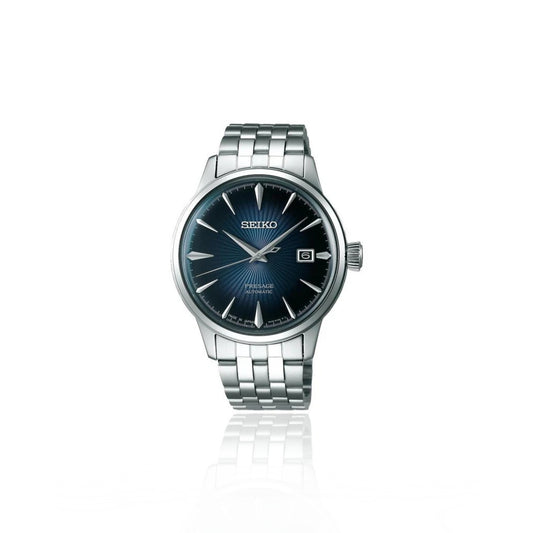Gents Blue Face Seiko Presage Automatic Watch - SRPB41J1