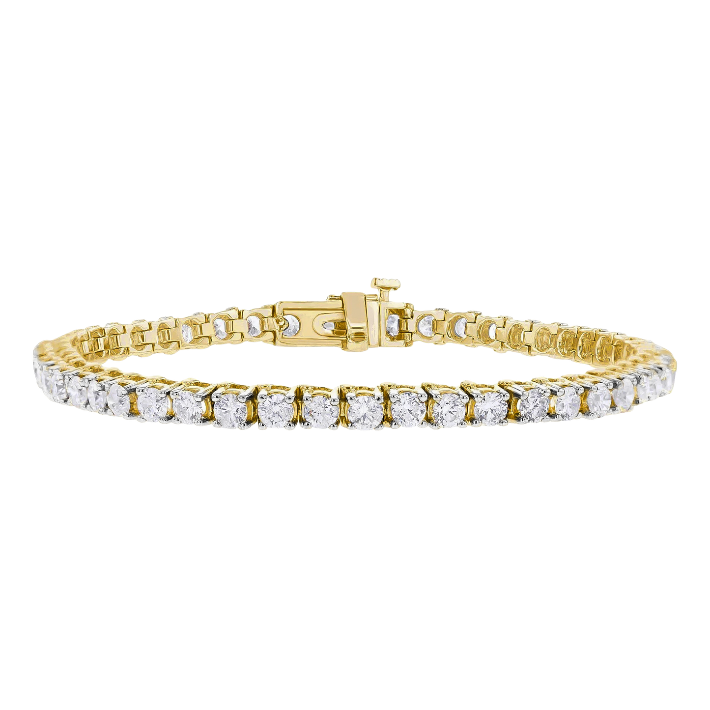 5.04ct Lab-Grown Diamond Tennis Bracelet in 9ct Yellow Gold
