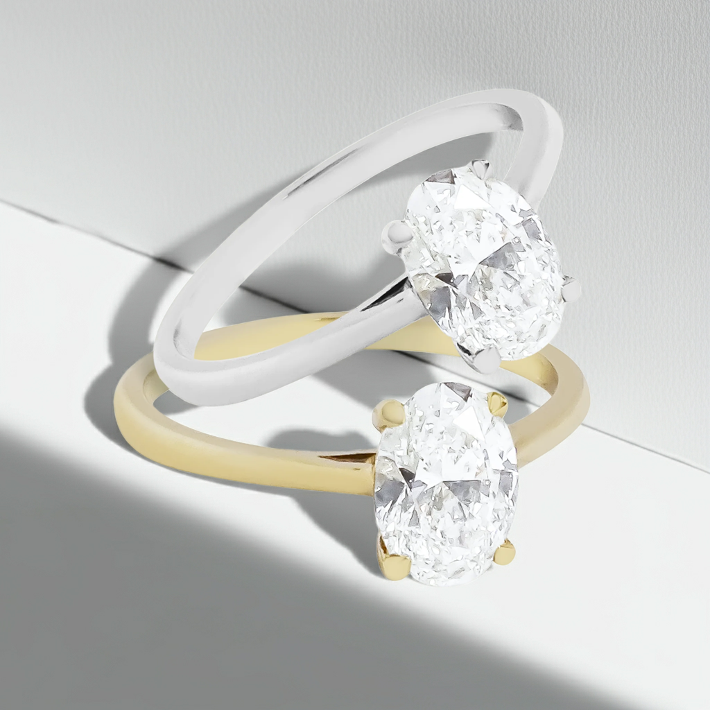 1.00ct Lab-Grown Oval Diamond Engagement Ring in 9ct Gold