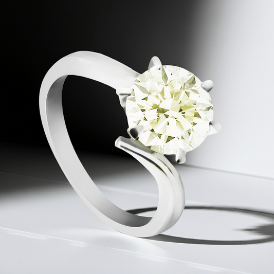 SALE: 1.96ct Natural Diamond Twist Ring in 18ct White Gold