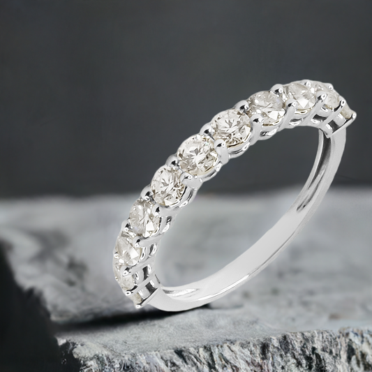 0.25ct Lab-Grown Diamond Half Eternity Band in 9ct White Gold