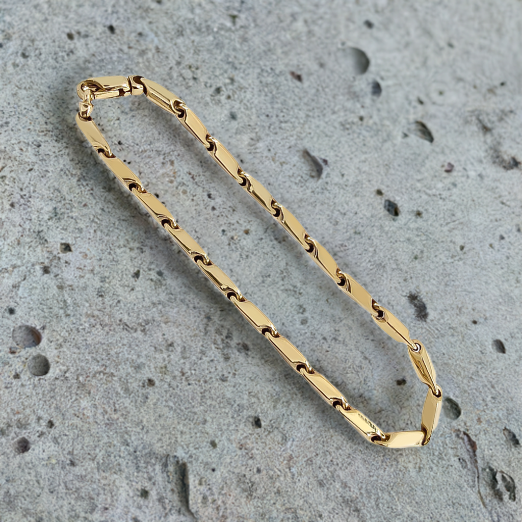 19cm Bar Link Bracelet in 9ct Yellow Gold