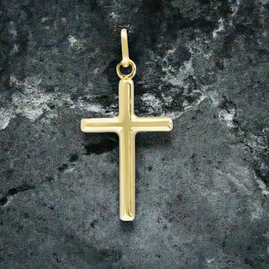 Classic Cross Pendant Charm in 9ct Yellow Gold