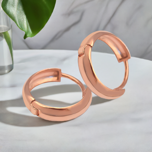 14mm Hoops in 9ct Rose Gold