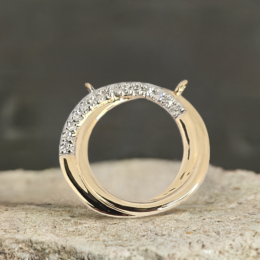 0.02ct Diamond Circle of Life in 9ct YellowGold on Chain