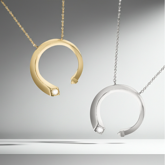 Lab-Grown Diamond Twist Open Pendant in 9ct Gold