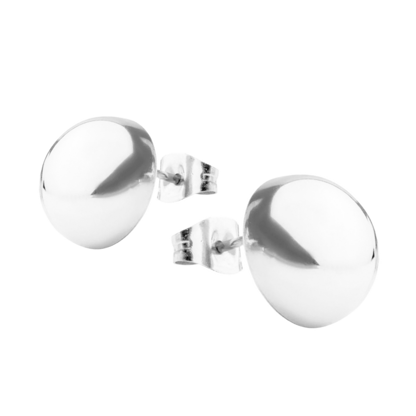 All Sizes 9ct White Gold Half Ball Studs