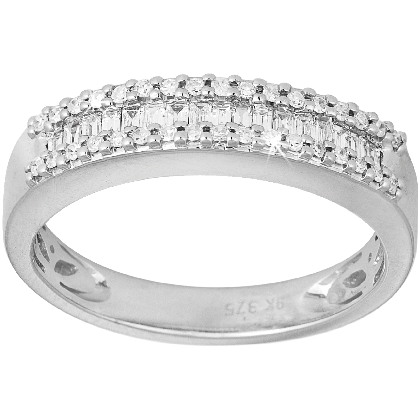 0.10ct Diamond Baguette Eternity Ring in 9ct White Gold