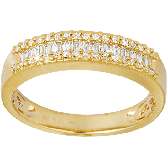 0.27ct Diamond Baguette Eternity Ring in 9ct Yellow Gold