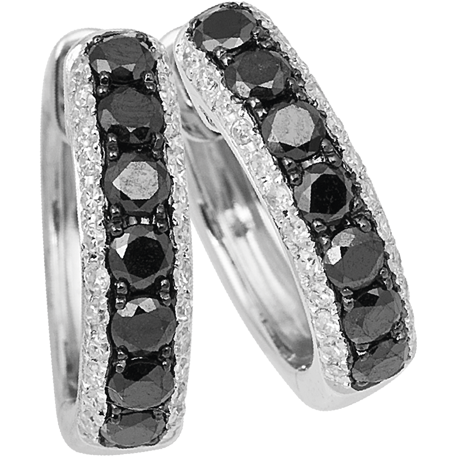 Sunsonite.com black Diamonds Diamond White Gold Huggies
