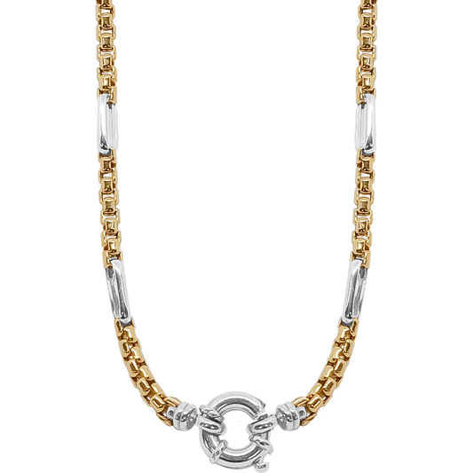 50cm Box Link Chain in 9ct Yellow Gold.