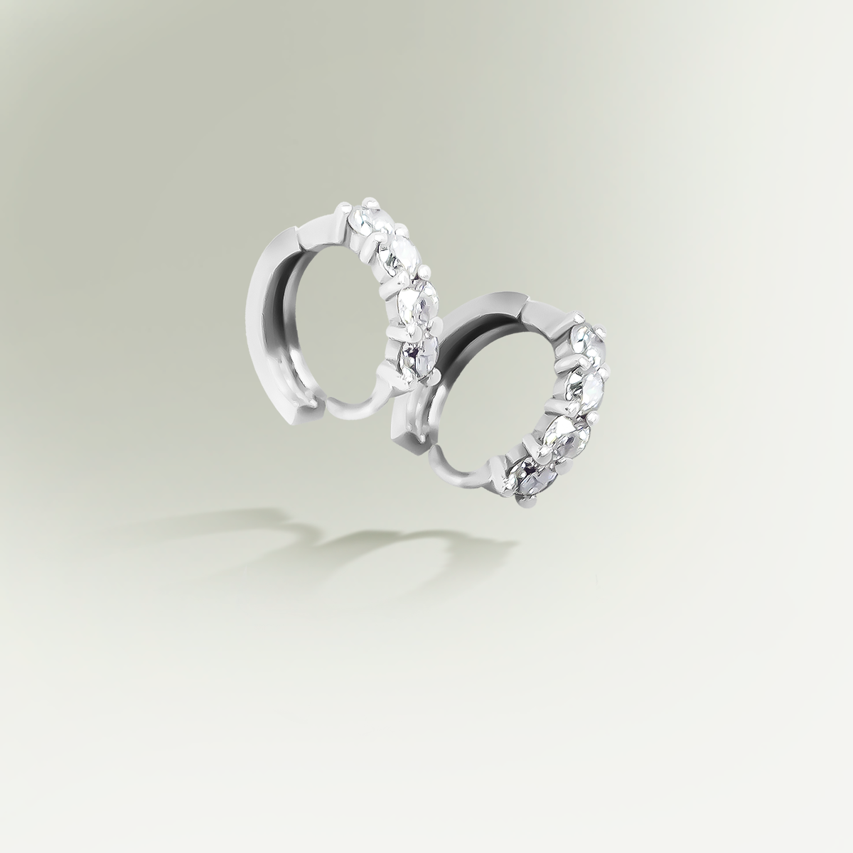 0.32ct Lab-Grown Diamond Huggie Studs in 9ct White Gold