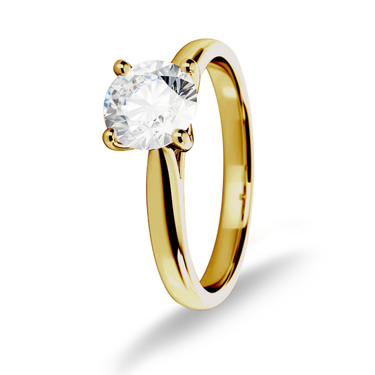 1.00ct Lab-Grown Diamond Solitaire Engagement Ring in 9ct Yellow Gold
