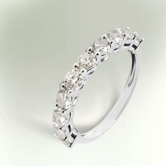 0.50ct Lab-Grown Diamond Half Eternity Band in 9ct White Gold