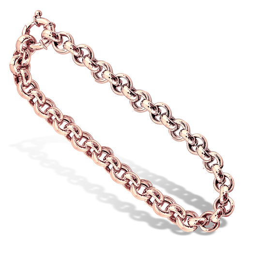 20cm Belcher Link Bracelet in 9ct Rose Gold