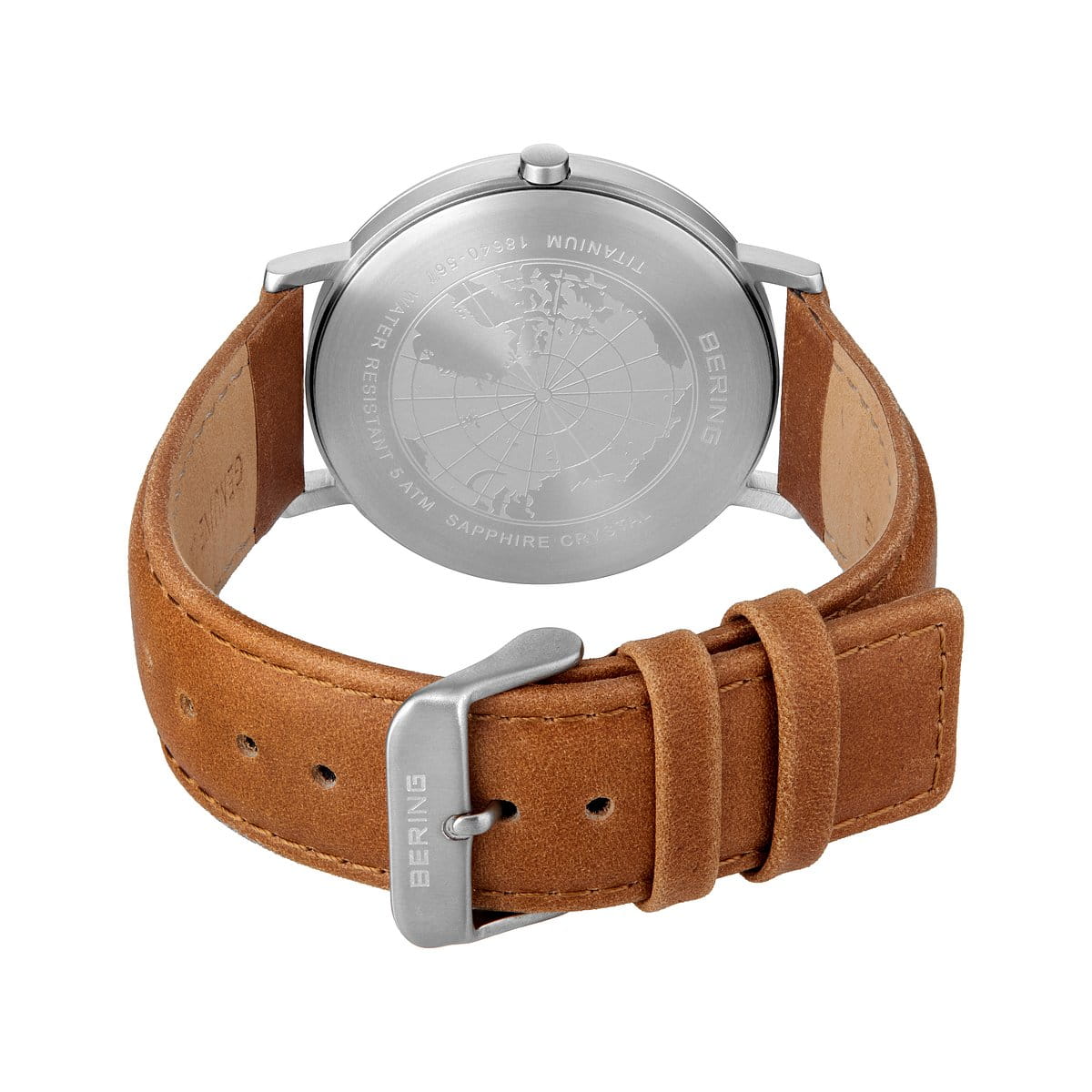 Bering Classic Watch: Titanium Brushed Silver