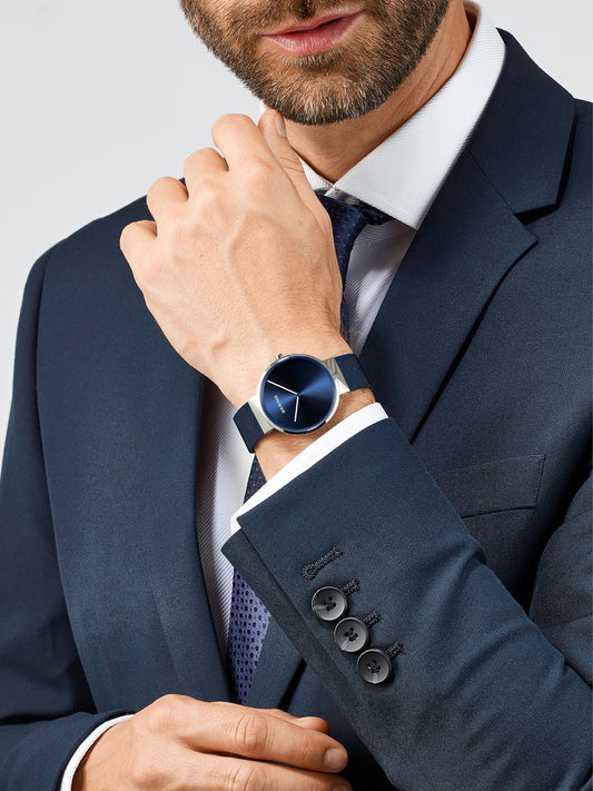 Bering Classic Watch: Polished Silver
