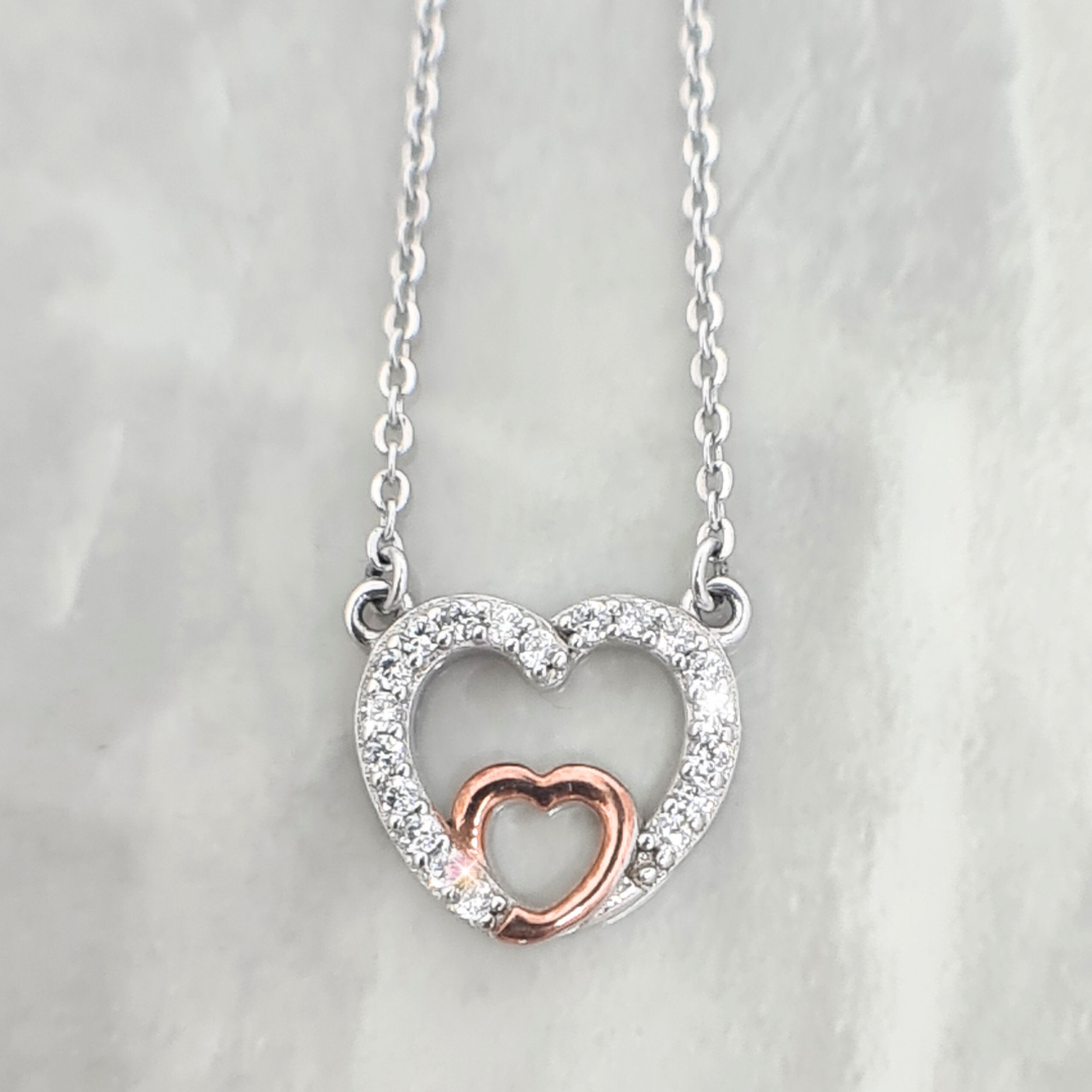 Heart for a Heart Necklace in Sterling Silver