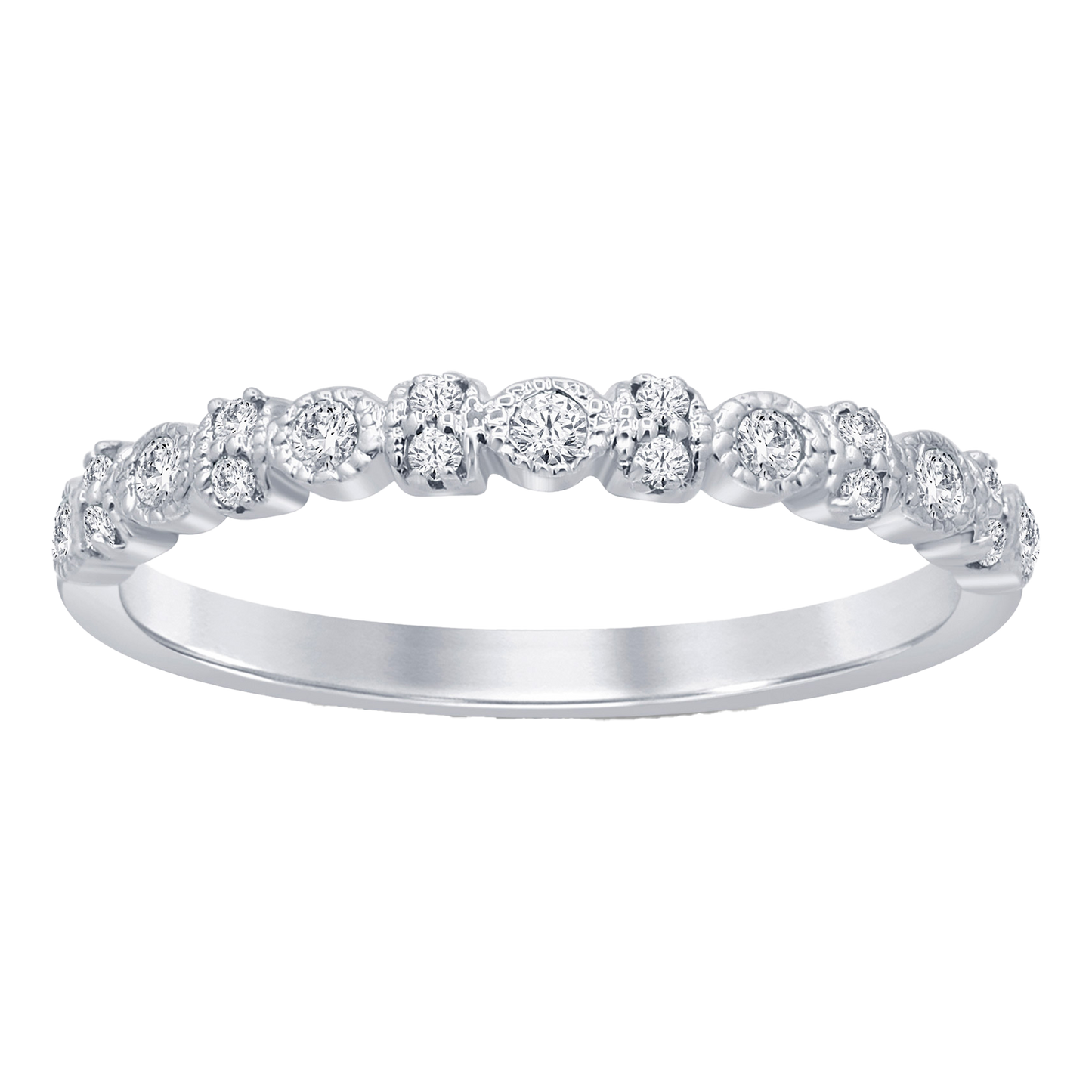 0.17ct Diamond Eternity Wedding Band Ring in 9ct White Gold
