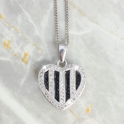 Interlocked Heart Cage Necklace in Sterling Silver
