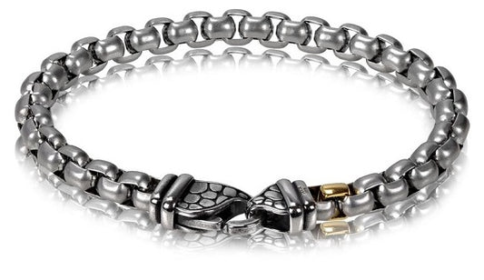 ARZ Steel Celtic Box Link Bracelet