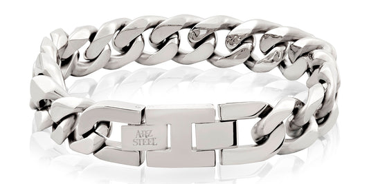 ARZ Steel 14mm Cuban Link Bracelet
