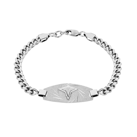 ARZ Steel Medical Embossed Bracelet and Necklace