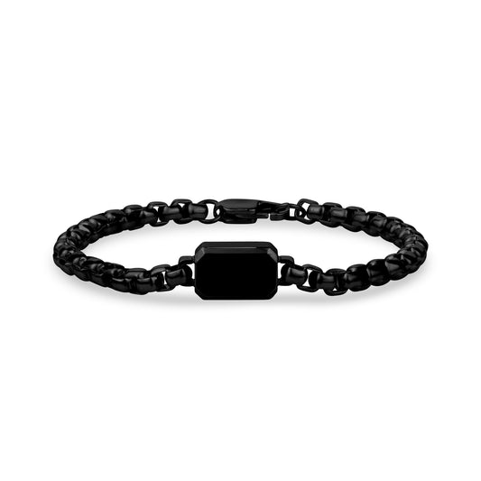 ARZ Steel Black Box Link Ashes Bracelet