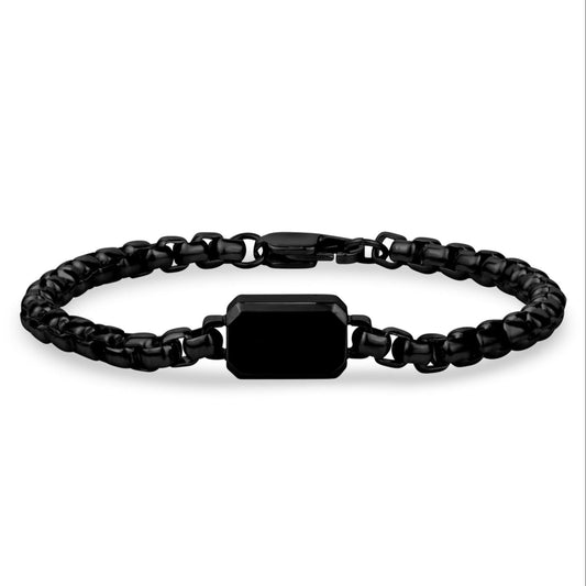 ARZ Steel Black Box Link Ashes Bracelet