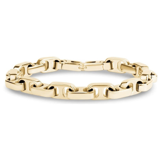 ARZ Steel 7mm Gold Anchor Link Bracelet