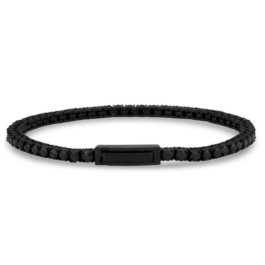 ARZ Steel Black on Black Tennis Bracelet Bracelet