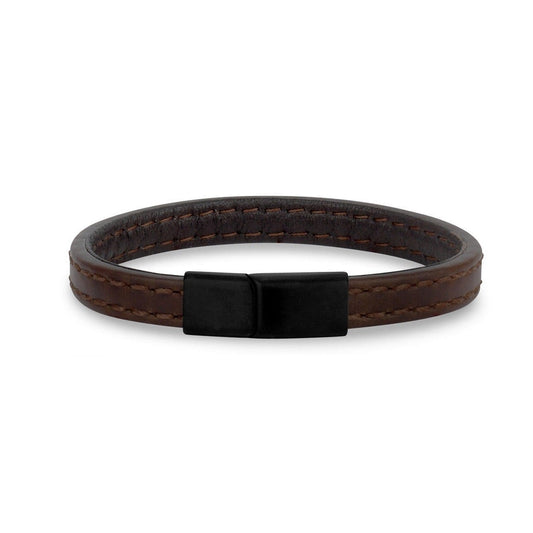 ARZ Steel Brown Plain Sticked Bracelet