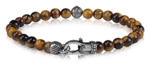 ARZ Steel Tigers Eye Bracelet Brown