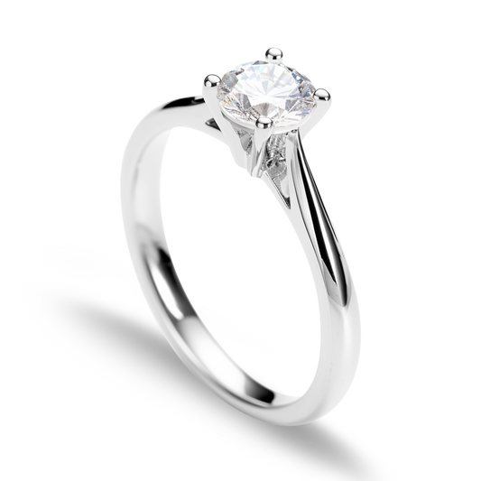 0.50ct Lab-Grown Diamond Solitaire Engagement Ring in 9ct White Gold