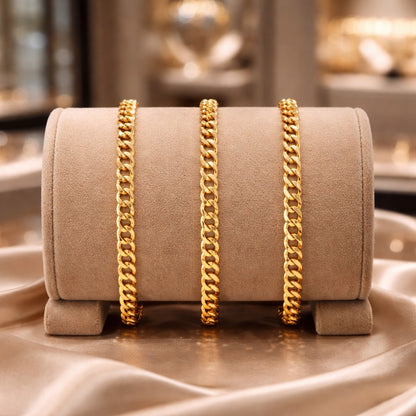 21cm Gentlemen's 9ct Yellow Gold Bracelet - BA1010