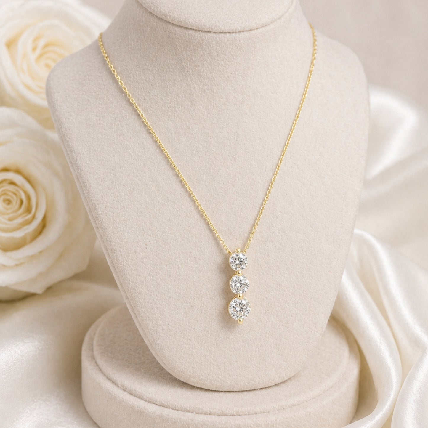 1.15ct Tube-Set Lab-Grown Diamond Pendant on Chain in 9ct Yellow Gold