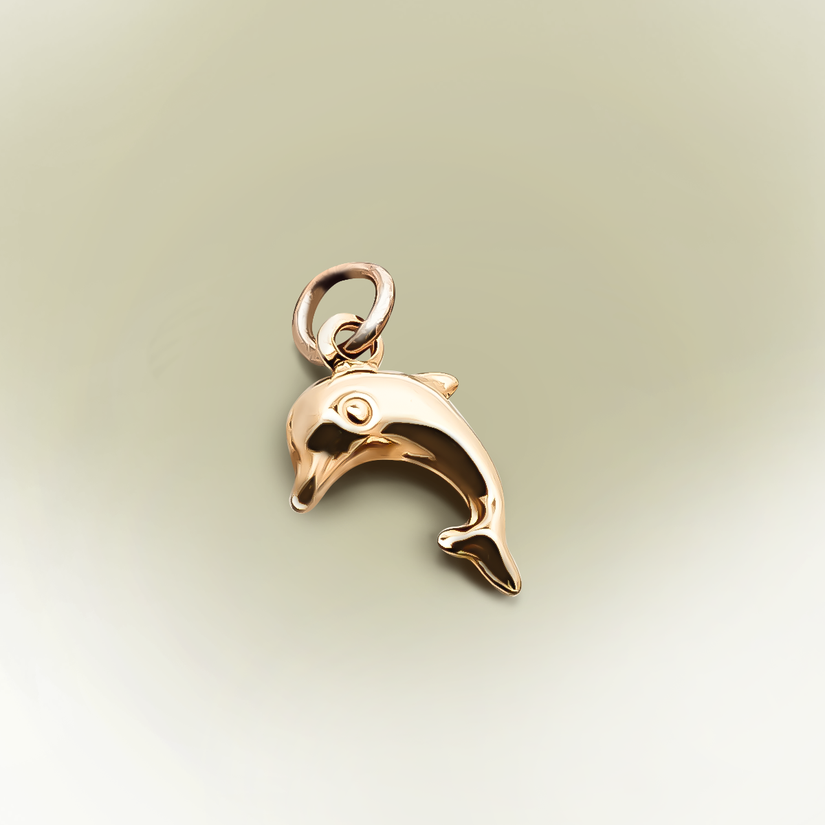 10mm Dolphin Bracelet Charm 9ct Yellow Gold