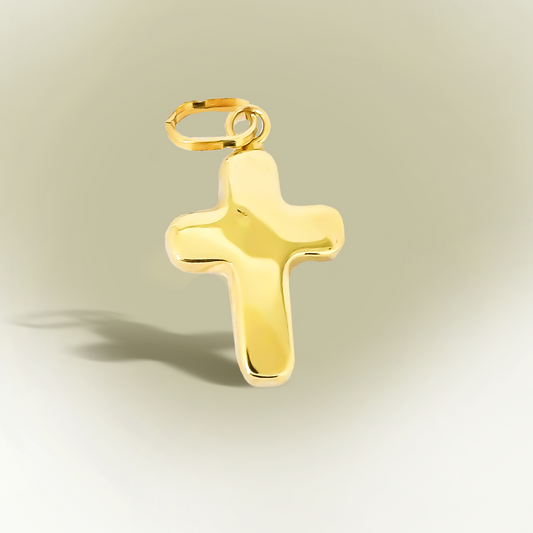 15mm Bold Cross Charm 9ct Yellow Gold